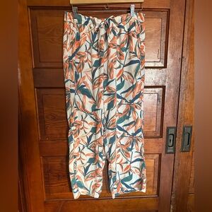 Size XL Serra Wide Leg Pants Bold Tropical Print